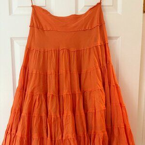 Bohemian Orange Skirt | Y2K